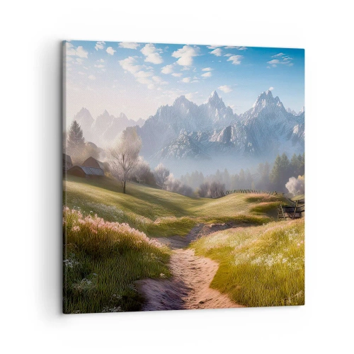 Impression sur toile - Image sur toile - Vallée idyllique - 50x50 cm