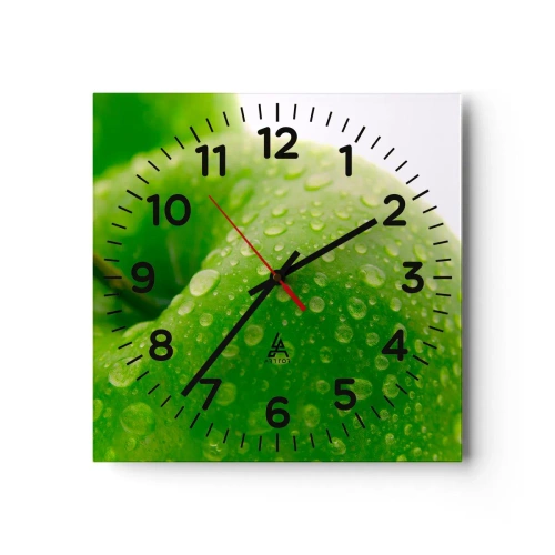 Horloge murale - Pendule murale - Fraîcheur de verdure fraîche - 40x40 cm