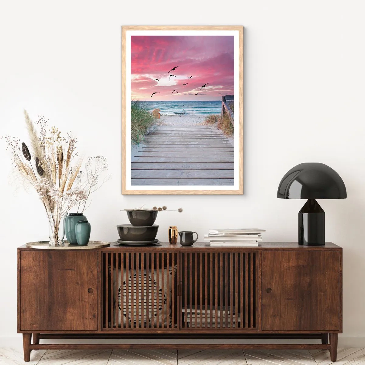 Affiche dans un chêne clair - Poster - Impression de la Baltique - 70x100 cm