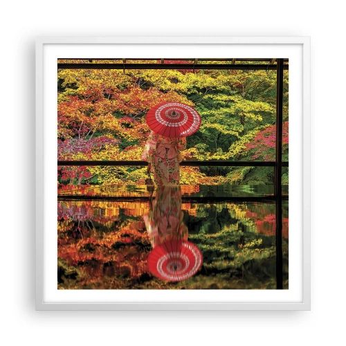 Affiche dans un cadre blanc - Poster - Dans le temple de la nature - 60x60 cm