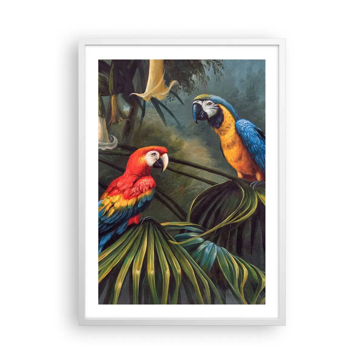 Affiche dans un cadre blanc - Poster - Romantisme dans les tropiques - 50x70 cm