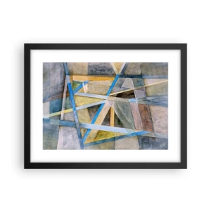 Affiche dans un cadre noir - Poster - Tout droit ou en diagonale ? - 40x30 cm