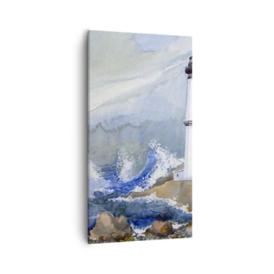 Impression sur toile - Image sur toile - Contre l'obscurité et la tempête - 55x100 cm