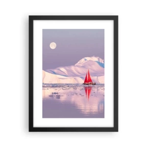 Affiche dans un cadre noir - Poster - La chaleur de la voile, le froid de la glace - 30x40 cm