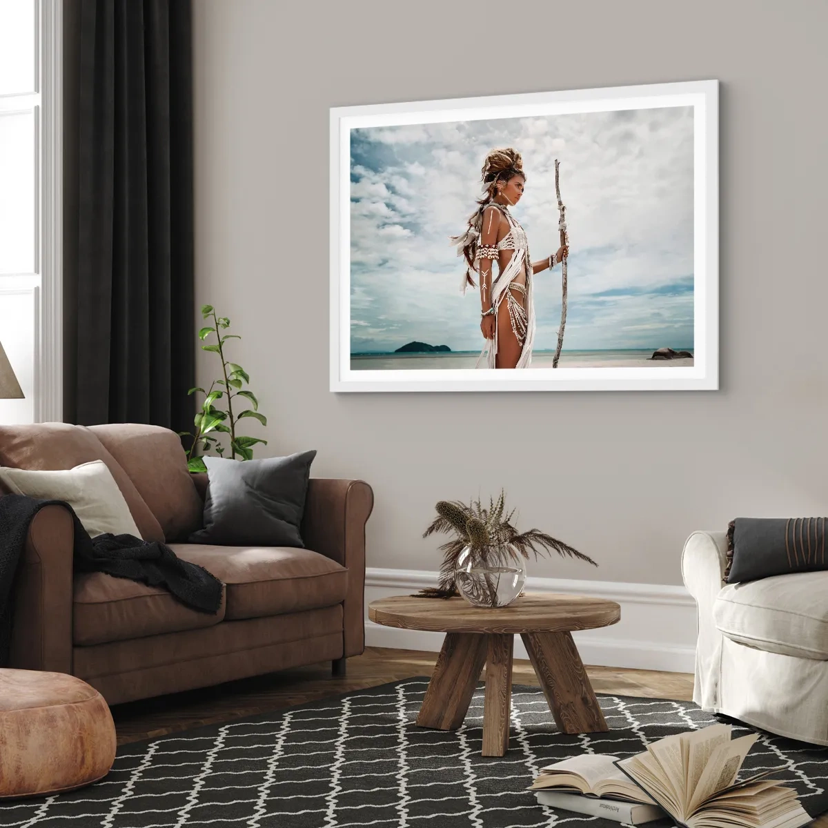 Affiche dans un cadre blanc - Poster - Reine des tropiques - 40x30 cm