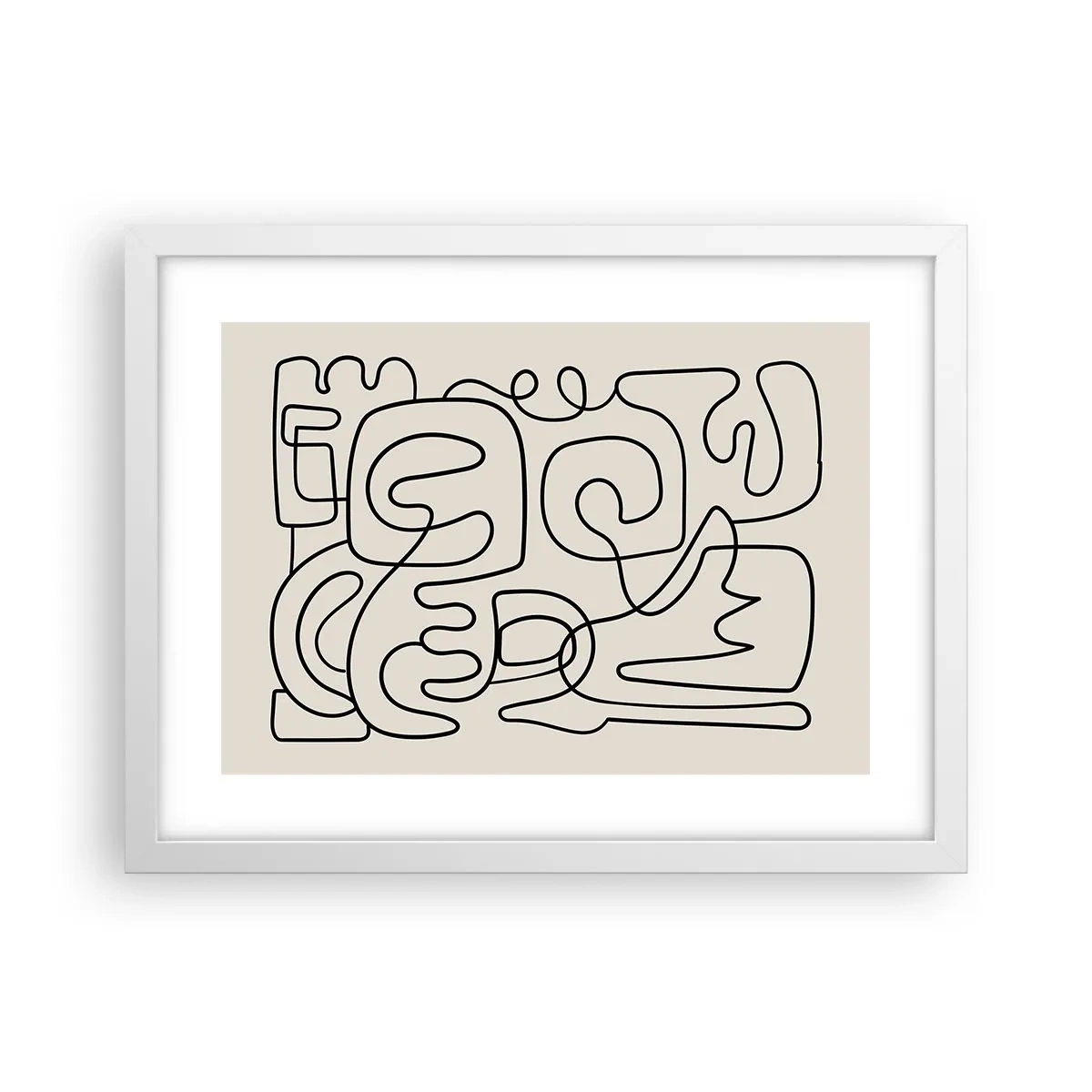 Affiche dans un cadre blanc - Poster - Suivez les indices - 40x30 cm