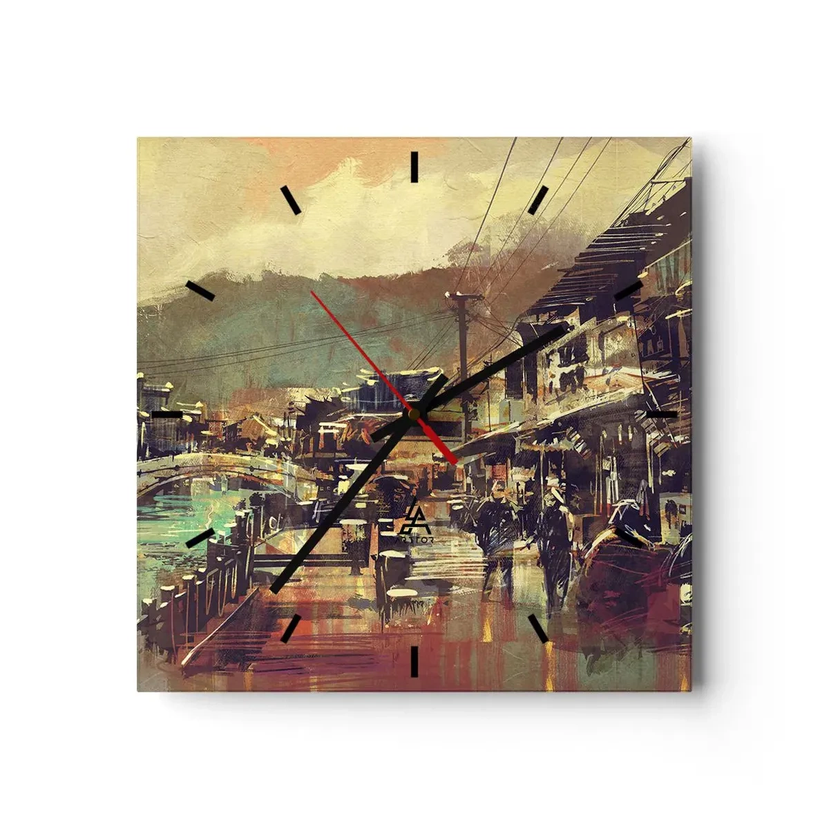 Horloge murale - Pendule murale - La vie comme une richesse de gris - 40x40 cm