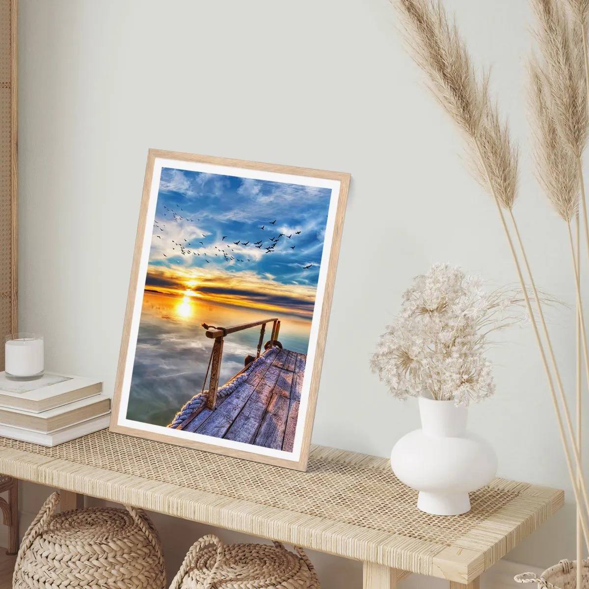 Affiche dans un chêne clair - Poster - Le vent se repose - 70x100 cm