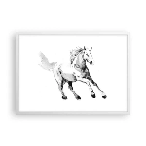 Affiche dans un cadre blanc - Poster - Âme indomptée - 70x50 cm