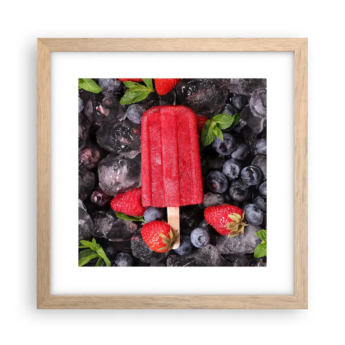 Affiche dans un chêne clair - Poster - Le goût d’un été chaud - 30x30 cm