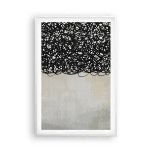 Affiche dans un cadre blanc - Poster - Abstraction turbulente - 61x91 cm