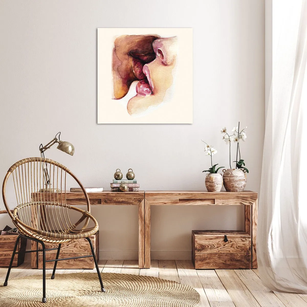 Impression sur toile - Image sur toile - Comme le jour et la nuit, la terre et le ciel - 30x30 cm