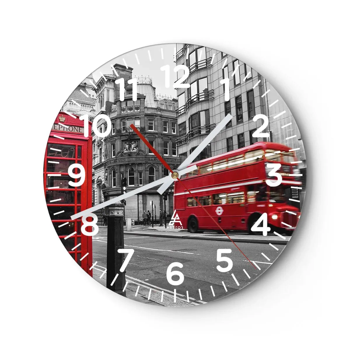 Horloge murale - Pendule murale - Le plus rouge d'Europe - 40x40 cm