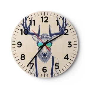 Horloge murale - Pendule murale - A qui vous attendiez-vous ? - 40x40 cm