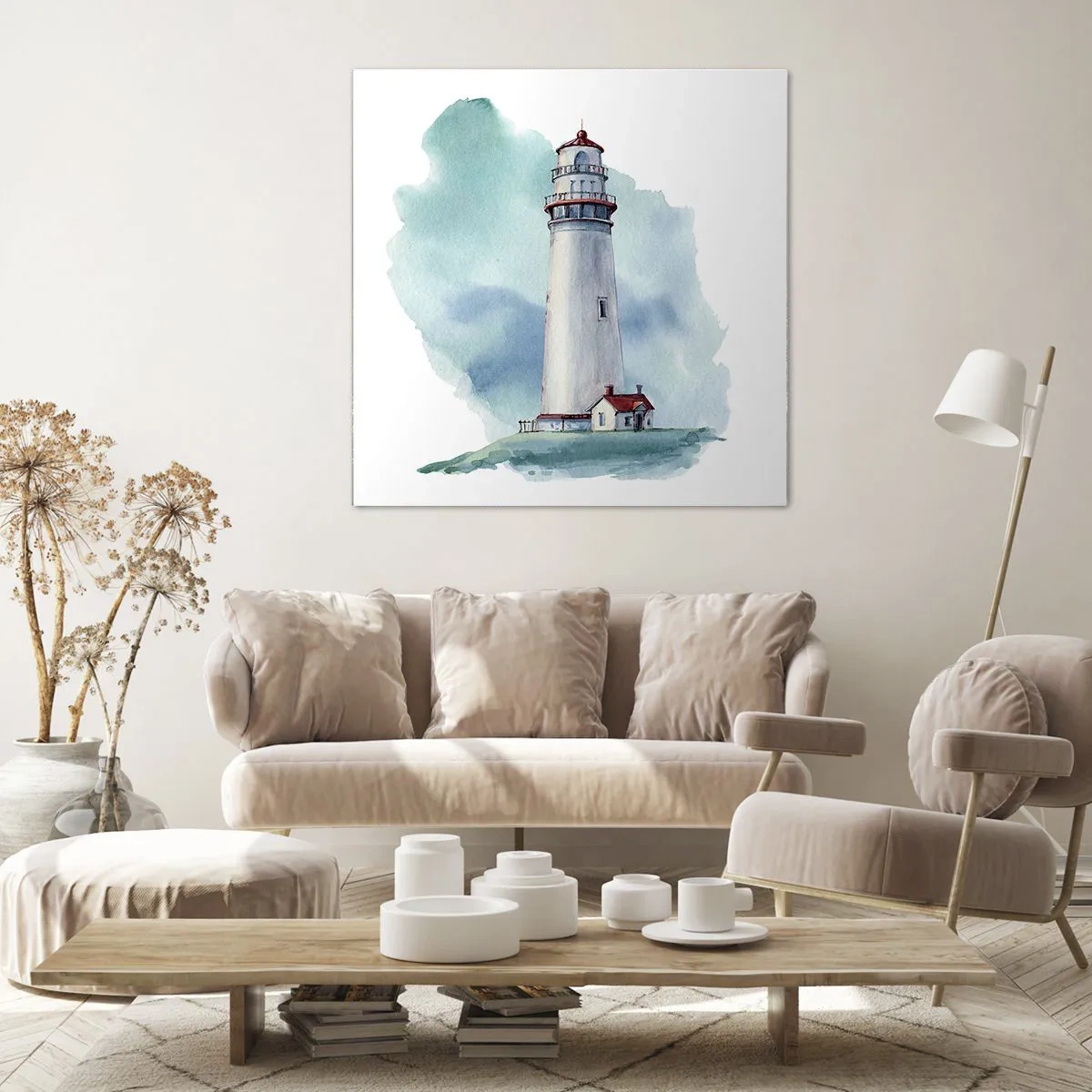 Impression sur toile - Image sur toile - La douce sœur du bleu - 70x70 cm