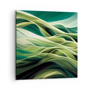 Impression sur toile - Image sur toile - Jeu de vert abstrait - 60x60 cm