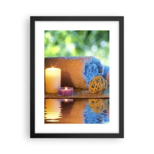 Affiche dans un cadre noir - Poster - Temps pour le corps - 30x40 cm