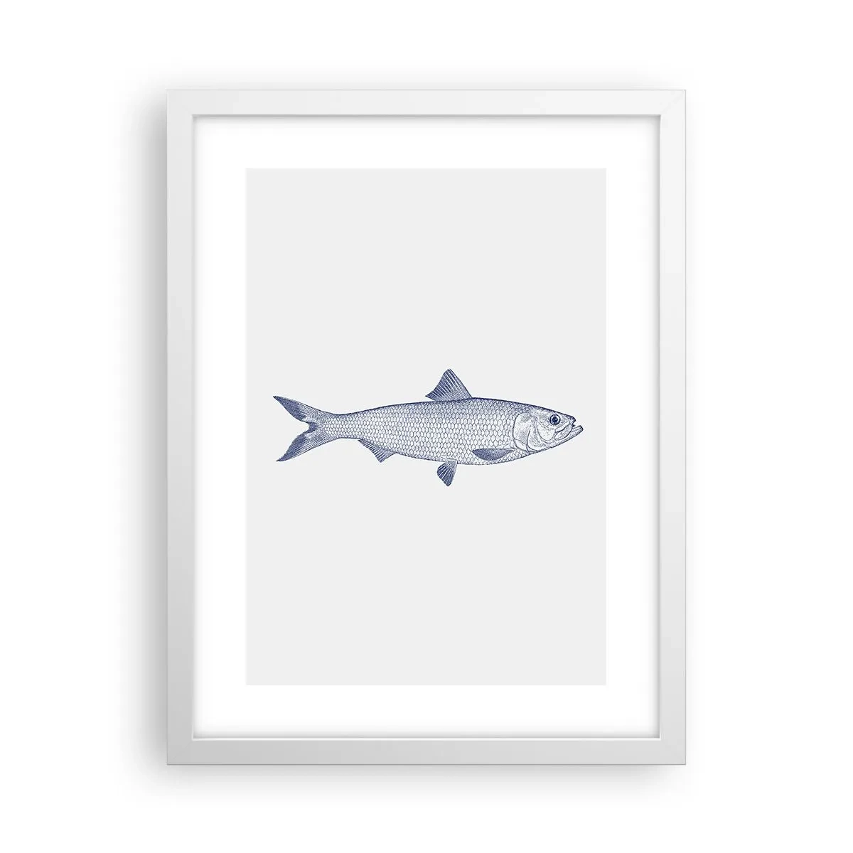 Affiche dans un cadre blanc - Poster - Salutations des mers du nord - 30x40 cm