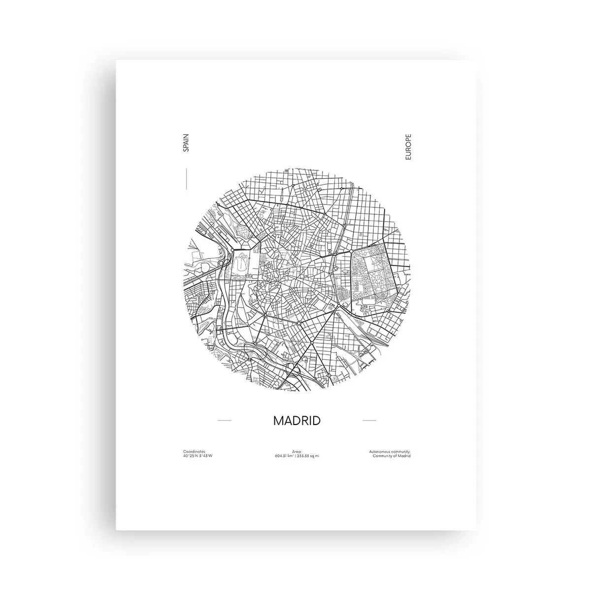 Affiche - Poster - Anatomie de Madrid - 30x40 cm