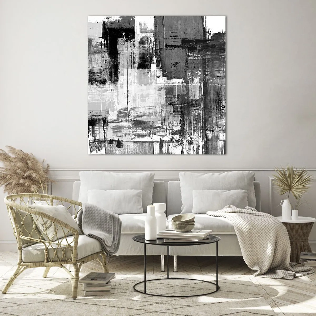 Impression sur verre - Image sur verre - Le gris est beau - 40x40 cm