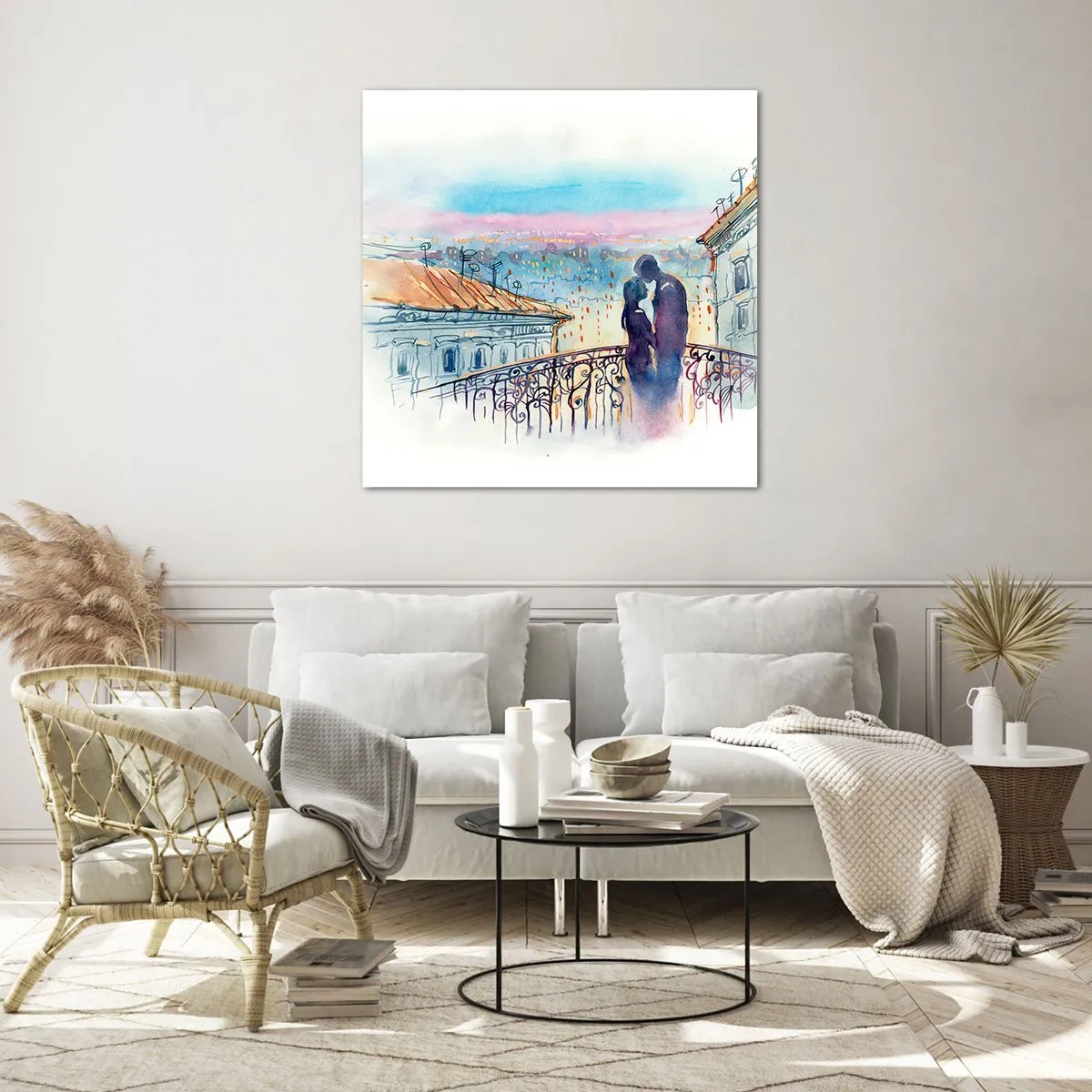 Impression sur verre - Image sur verre - Amoureux de Paris - 40x40 cm