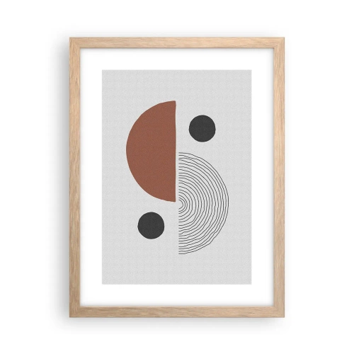 Affiche dans un chêne clair - Poster - Perfection de la roue - 30x40 cm