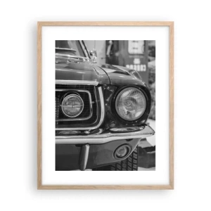 Affiche dans un chêne clair - Poster - Conduire dur - 40x50 cm