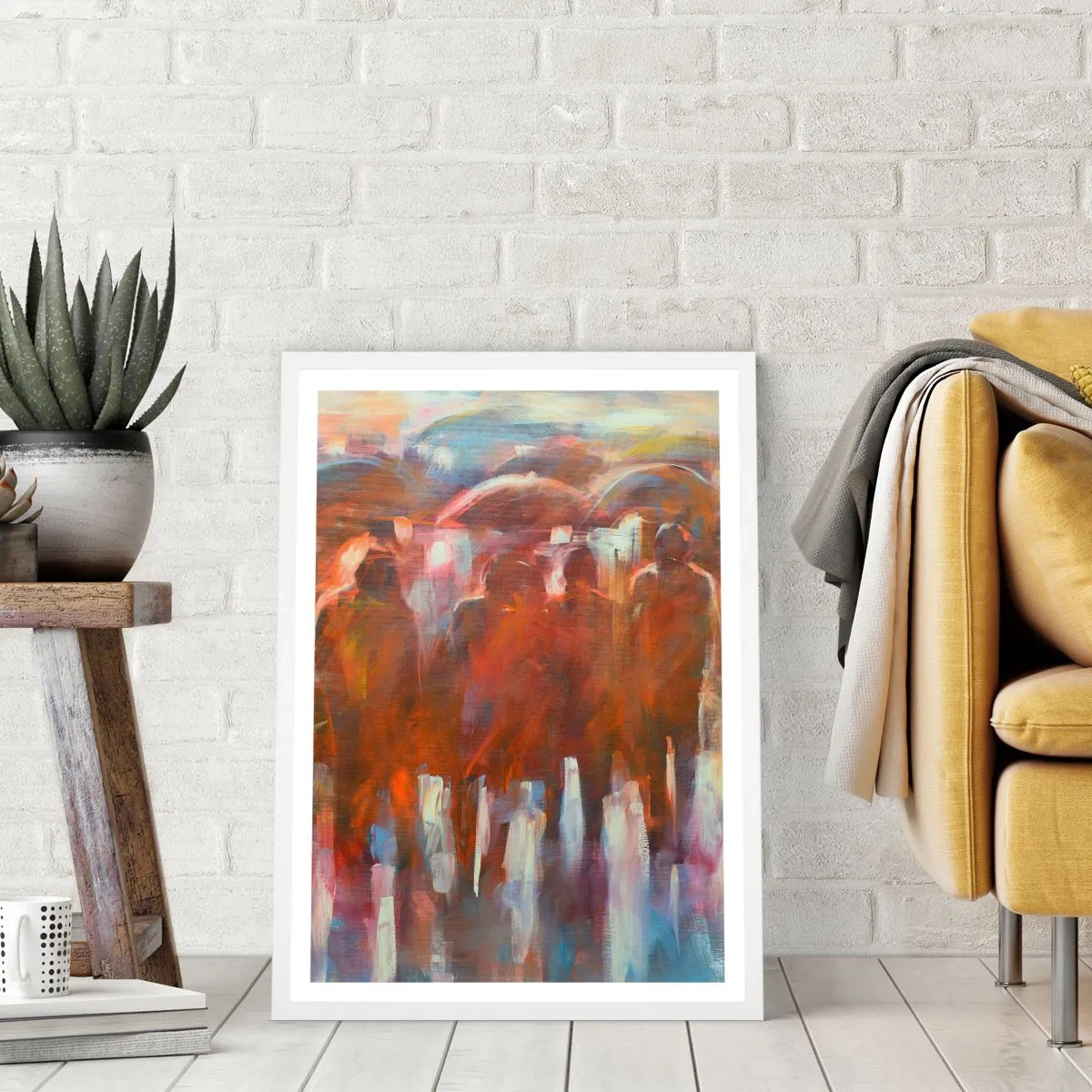 Affiche dans un cadre blanc - Poster - Identiques sous la pluie et dans le brouillard - 30x40 cm