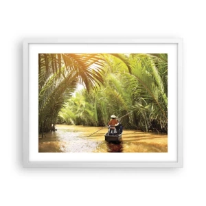 Affiche dans un cadre blanc - Poster - Ravin de palmier - 50x40 cm