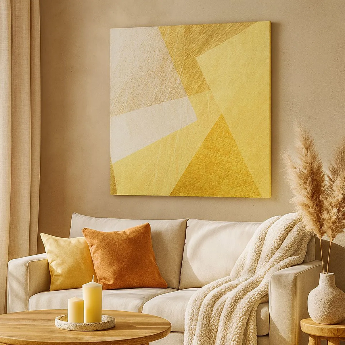 Impression sur toile - Image sur toile - Météo géométrique - 30x30 cm