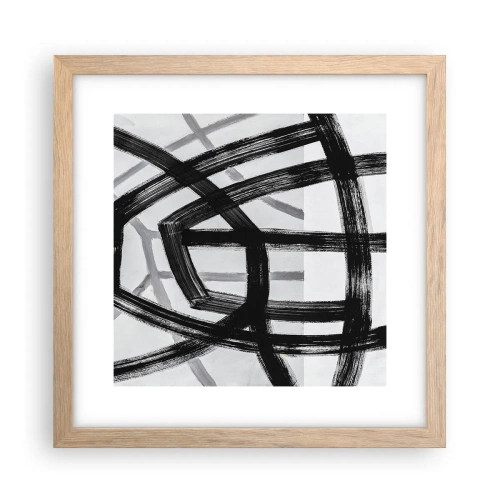 Affiche dans un chêne clair - Poster - Profondeur du bâtiment - 30x30 cm