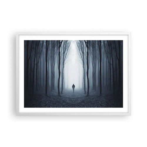 Affiche dans un cadre blanc - Poster - Tout est simple et clair - 70x50 cm