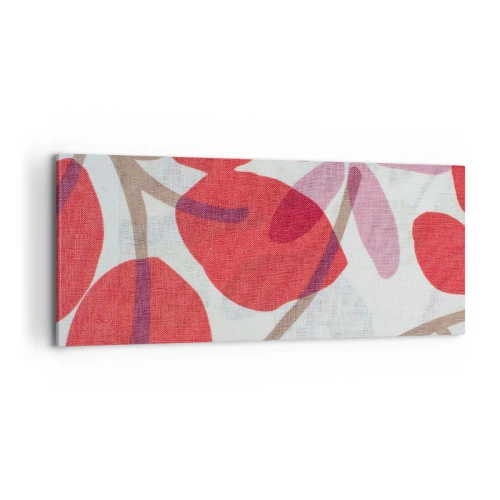 Impression sur toile - Image sur toile - Composition florale dans les roses - 100x40 cm