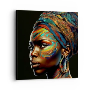 Impression sur toile - Image sur toile - reine africaine - 30x30 cm