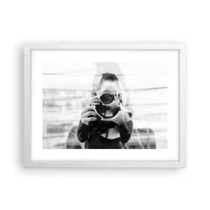 Affiche dans un cadre blanc - Poster - Créateur et matériel - 40x30 cm