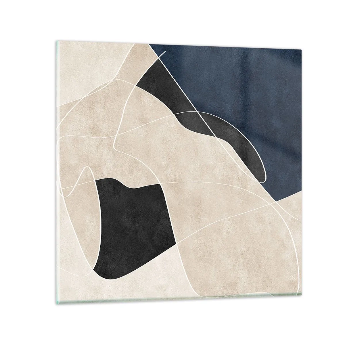 Impression sur verre - Image sur verre - Composition abstraite - contraste de couleurs - 70x70 cm