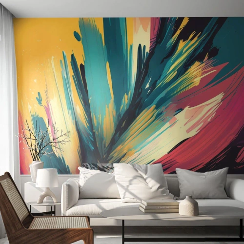 Papier Peint Photo Premium Canvas - Composition – une explosion de joie - Abstractionnisme, Morceau, Moderne - 400x280 cm