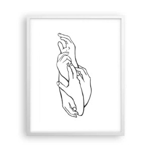 Affiche dans un cadre blanc - Poster - Bon contact - 40x50 cm