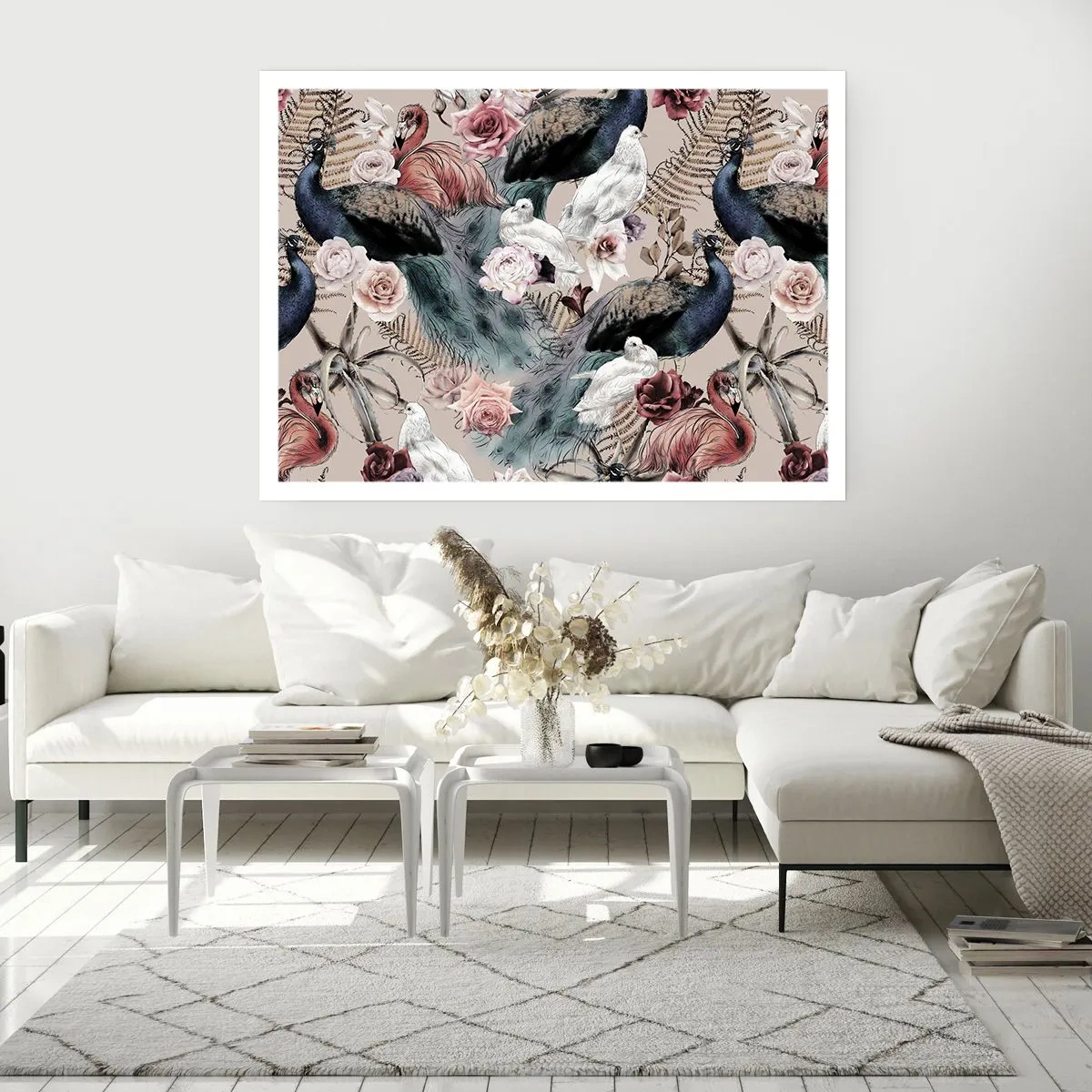 Affiche - Poster - Dans un jardin de palace - 50x40 cm