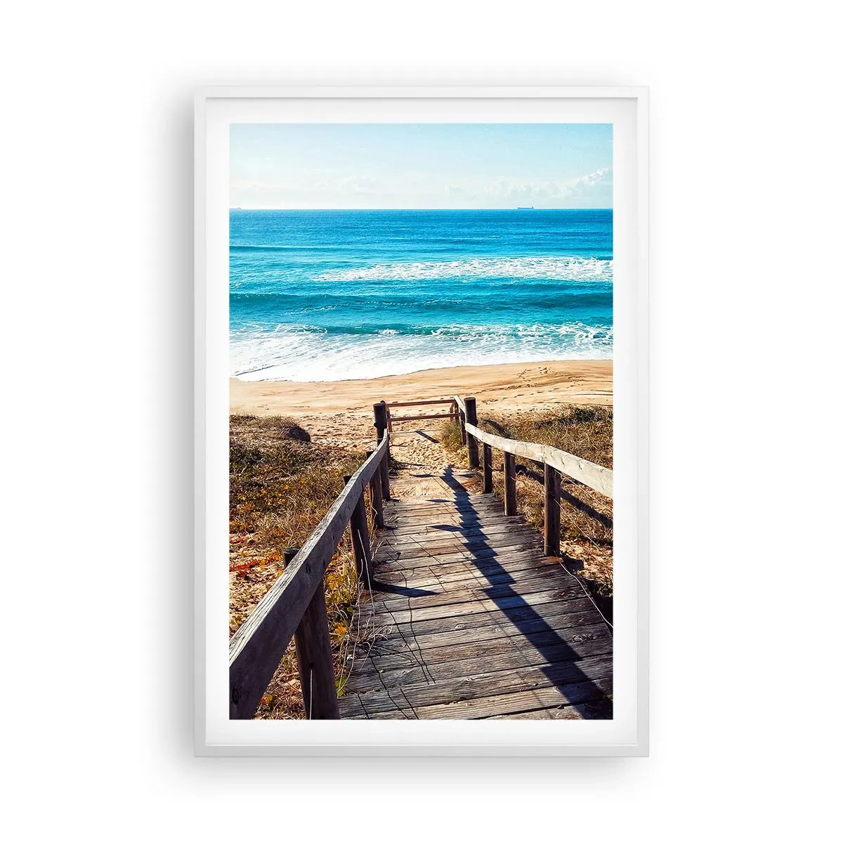 Affiche dans un cadre blanc - Poster - Cours! - 61x91 cm