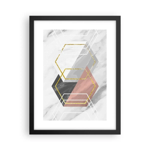 Affiche dans un cadre noir - Poster - Composition en chaîne - 30x40 cm