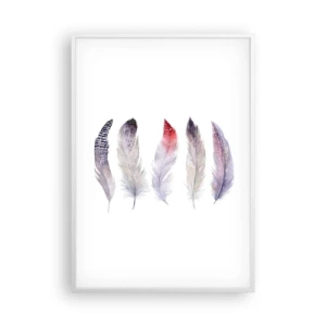 Affiche dans un cadre blanc - Poster - Délicat comme un brouillard multicolore - 70x100 cm