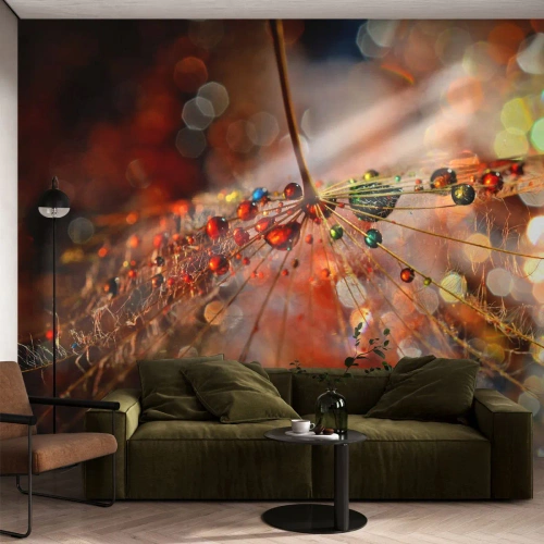 Papier Peint Photo Premium Canvas - Enfilé sur un fil d'araignée - Abstraction, toile d'araignée, Morceau - 350x256 cm