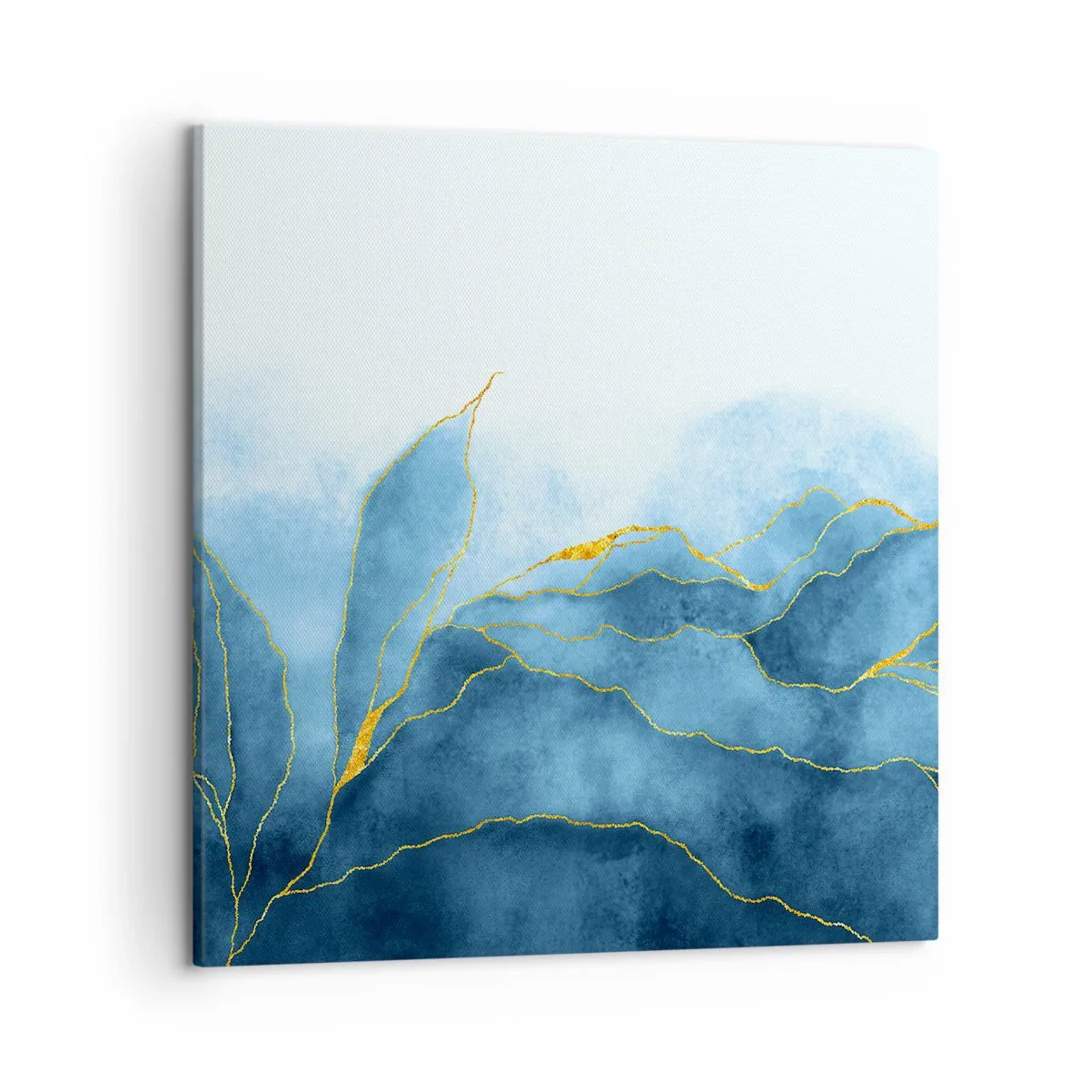 Impression sur toile - Image sur toile - Bleu doré - 50x50 cm