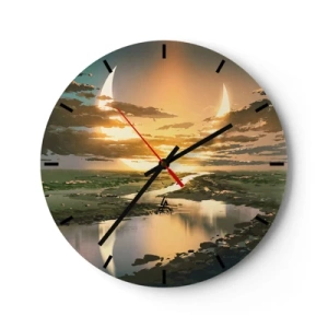 Horloge murale - Pendule murale - Quelque part dans une galaxie lointaine, très lointaine - 40x40 cm