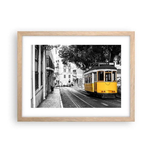 Affiche dans un chêne clair - Poster - Et du fado en arrière-plan - 40x30 cm