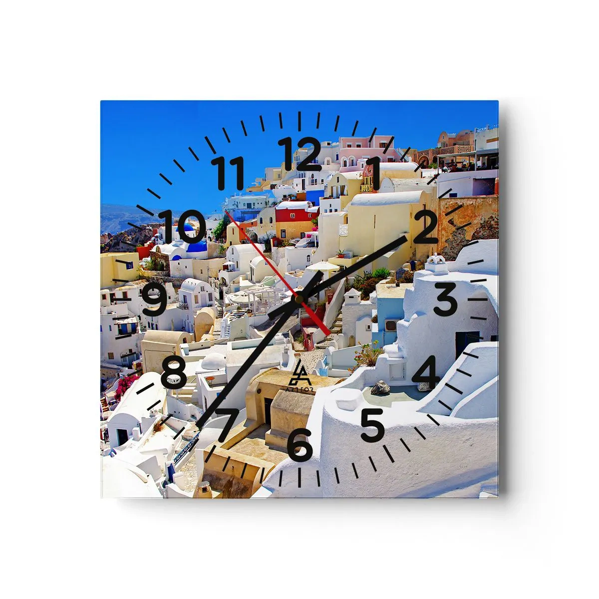 Horloge murale - Pendule murale - Le rêve d'un été grec - 40x40 cm