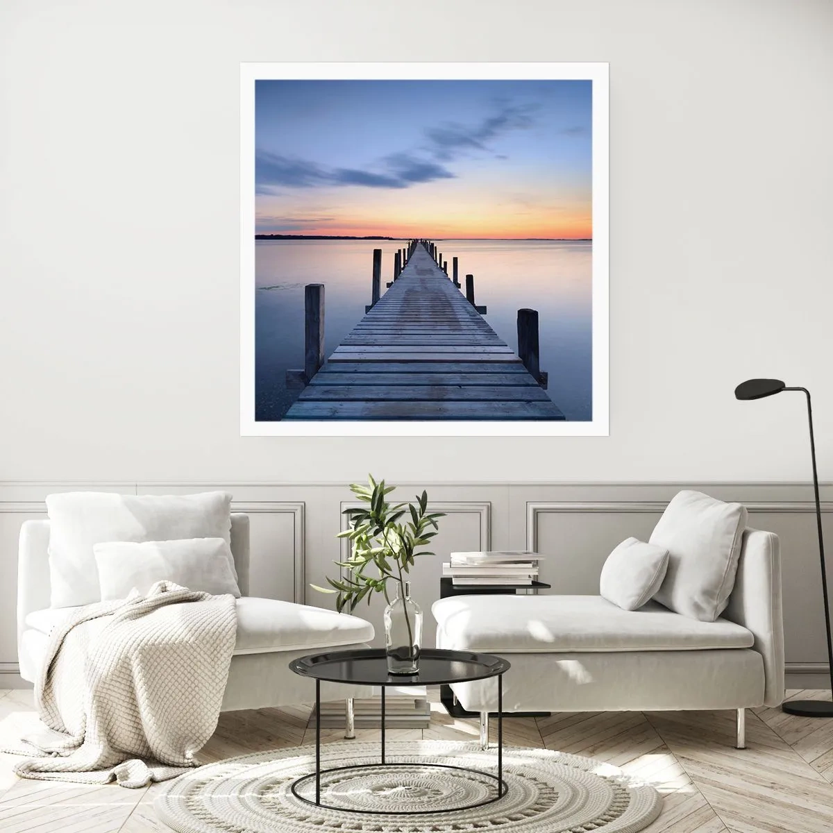 Affiche - Poster - Le calme d'un crépuscule serein - 30x30 cm