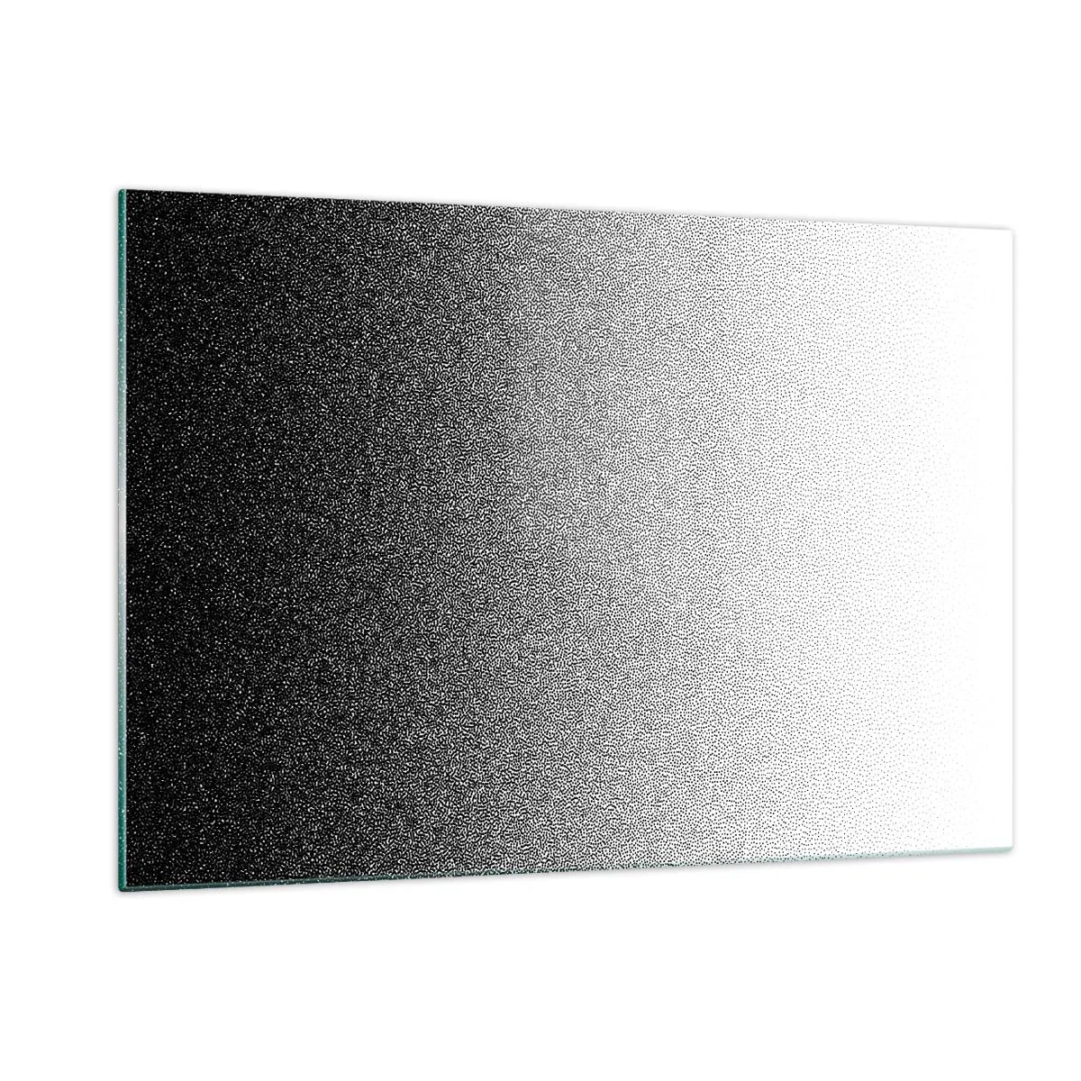 Impression sur verre - Image sur verre - Dégradé noir et blanc avec effets granuleux et lumineux - 120x80cm - Du coté de la lumière - Décoration murale moderne pour le salon et la chambre ARTTOR