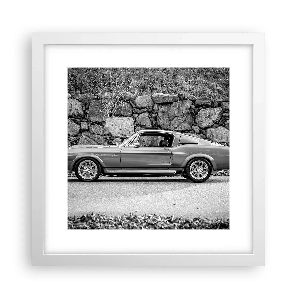 Affiche dans un cadre blanc - Poster - Légende des années 60 - 30x30 cm